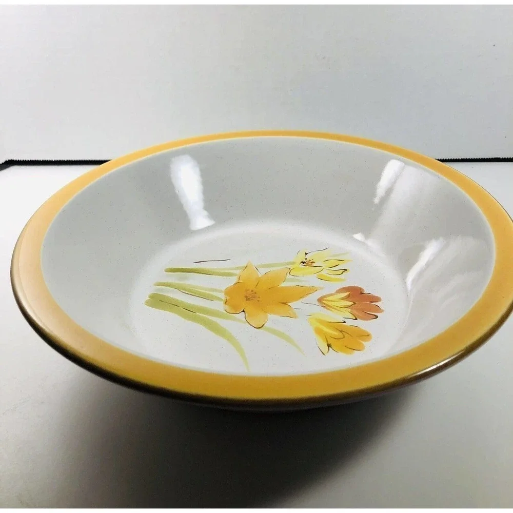 Endura By Wellin Serving Bowl Orange Poppies Wild Flower